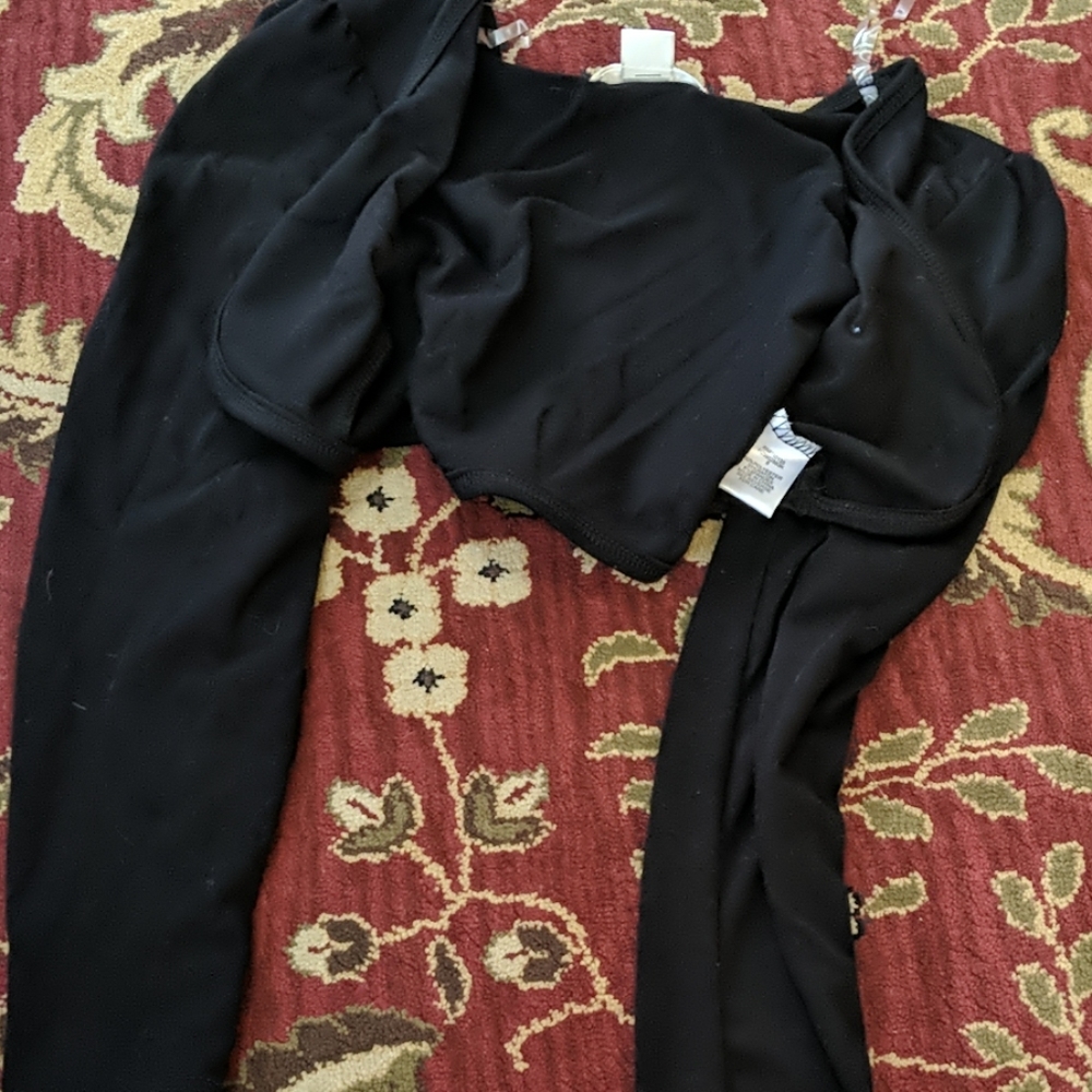 Knit Works Teal and Black Floral Dress N32 - Picture 7 of 7